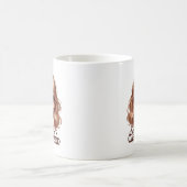 Sassy & Caffeinated - Cute Girl with Oversized Gla コーヒーマグカップ (中央)