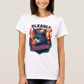Sassy Cat in Flames – Clearly Thriving Tシャツ (正面)