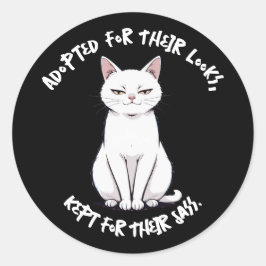 Sassy Cat Sticker ラウンドシール