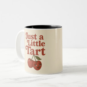 Sassy Cherry Just a Little Tart Retro Red  ツートーンマグカップ
