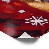 Sassy Chihuahua Dog in Fluffy Winter Fur Collar ポスター (コーナー)