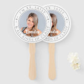 Sassy & Classyのカスタム写真と名前の誕生日パーティー ハンドファン (正面&裏面)