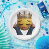 Sassy Crying Emoji Party Balloon - Dramatic Birthd ペーパープレート (パーティー)