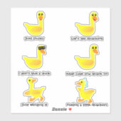 Sassy Cute Sarcastic Duck Humor シール (シート)