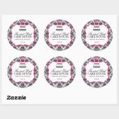 Sassy Damask Cake - Packaging Stickers ラウンドシール (シート)