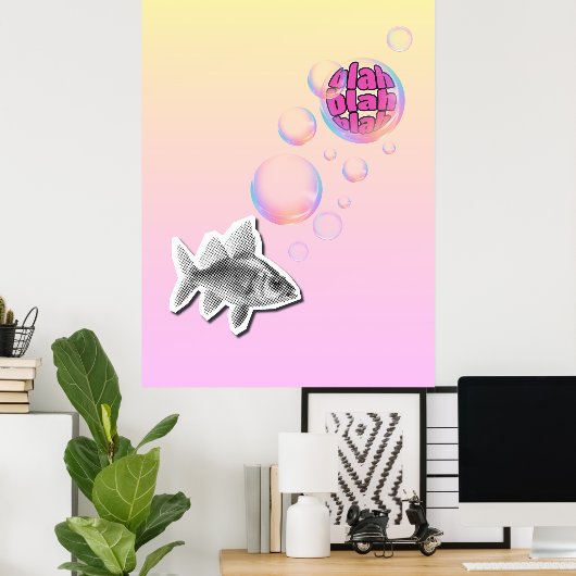 Sassy Fish Poster ポスター (ホームオフィス)