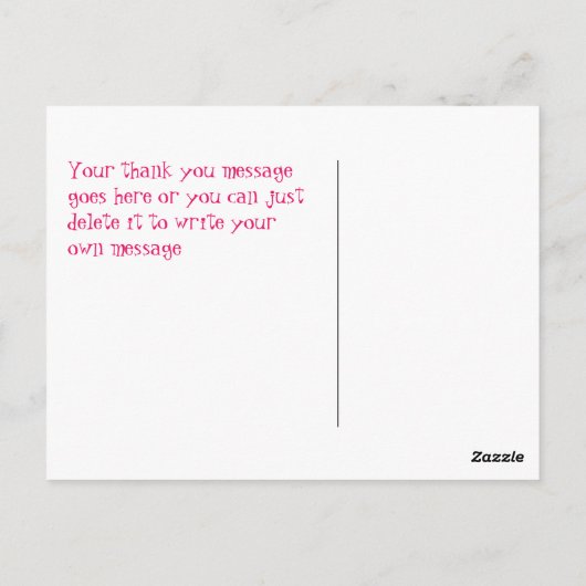 Sassy Girlありがとうはがき ポストカード (裏面)