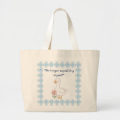 Sassy Goose Blue Gingham Tote Bag ラージトートバッグ (正面)