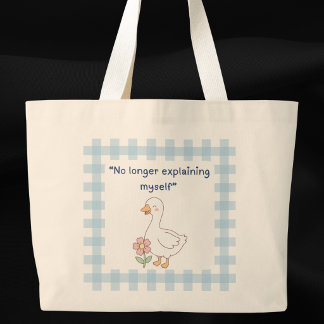 Sassy Goose Blue Gingham Tote Bag ラージトートバッグ