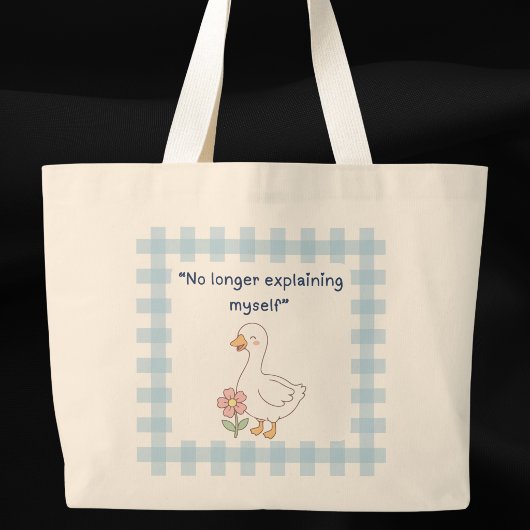 Sassy Goose Blue Gingham Tote Bag ラージトートバッグ