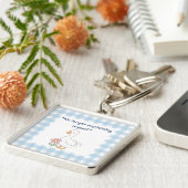 Sassy Goose Gingham Charm Keychain キーホルダー (側面)