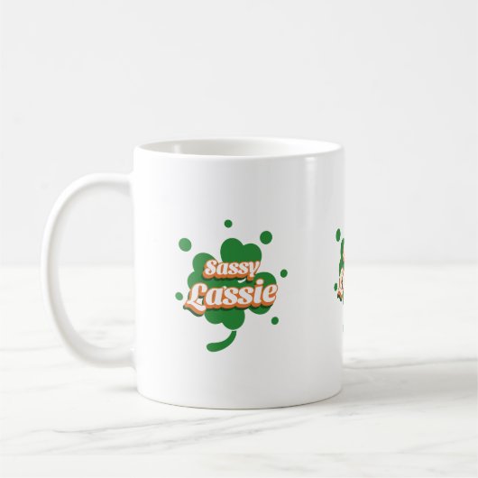 SASSY LASSIE聖パトリックの日 コーヒーマグカップ (左)