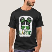 Sassy Lassie Cute Messy Bun St Patricks Day Irish  Tシャツ (正面)