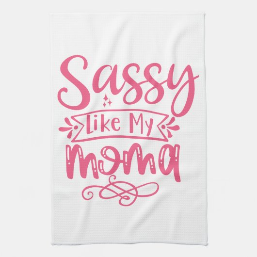 Sassy Like My Mama Personalized Kids  キッチンタオル (縦)