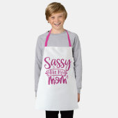 Sassy Like My Mom All-Over Print Apron エプロン (着用した状態)