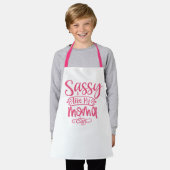 Sassy Like My Moma Personalized Kids Apron エプロン (着用した状態)
