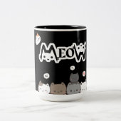 Sassy Meow Mug – Purrfect for Cat Moms ツートーンマグカップ (中央)