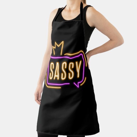 Sassy Neon Glow Apron – Bold Attitude エプロン (インサイチュ)
