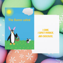 Sassy Penguin Easter Humor カード