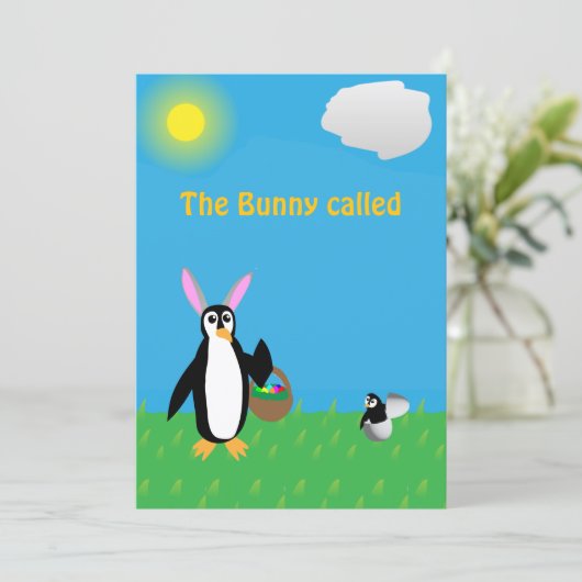 Sassy Penguin Easter Humor カード (スタンド正面)