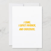 Sassy Penguin Easter Humor カード (裏面)