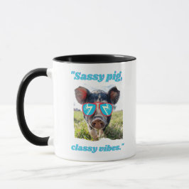 Sassy Pig クラシックな雰囲気 - ブタの名言 マグカップ