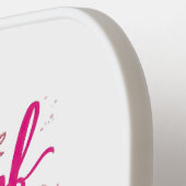 Sassy Pink Typography Chaos And Confidence ピックルボールラケット (左詳細)