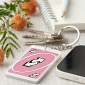 Sassy Pink UNO Reverse Card Keychain – Meme Lover キーホルダー (正面右)