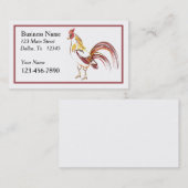 Sassy Rooster Business Card 名刺 (正面/裏面)