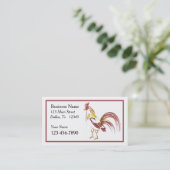 Sassy Rooster Business Card 名刺 (スタンド正面)