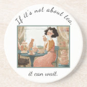 Sassy Sandstone Coaster For Tea Lovers コースター (正面)
