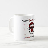 Sassy Santa Mode – Bilingual Christmas Design  コーヒーマグカップ (正面左)
