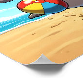 Sassy Seal | Cute Cartoon Kid's Nursery Art ポスター (角)