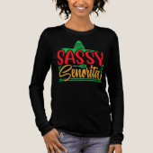 Sassy Senorita Celebrates Cinco De Mayo Fiesta トライブレンドＴシャツ (正面)