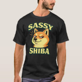 Sassy Shiba 柴犬の愛好家ギフトTシャツ Tシャツ (正面)
