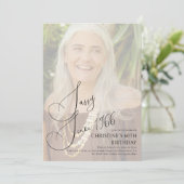 Sassy Since Custom Sixtieth Birthday Photo  招待状 (スタンド正面)