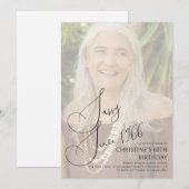 Sassy Since Custom Sixtieth Birthday Photo  招待状 (正面/裏面)