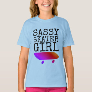 SASSY SKATER GIRL スケートボード Tシャツ