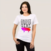 SASSY SKATER GIRL スケートボード Tシャツ (正面全面)