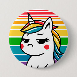 Sassy Unicorn Pin – 姿勢と輝き 缶バッジ