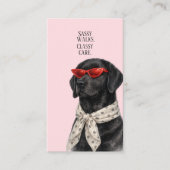 Sassy Walks Classy Care ペットサービス 名刺 (正面)