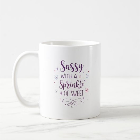 Sassy with a Sprinkle of Sweet – Feminine Cute Mug コーヒーマグカップ (左)