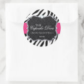 Sassy Zebraカップケーキ – 包装シール ラウンドシール (バッグ)