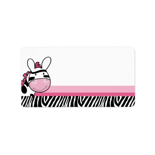 Sassy Zebra Divaプリント独自のメーリングラベル ラベル (正面)