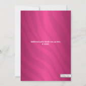 Sassy Zebra Print Girlバースデーパーティ招待状 招待状 (裏面)