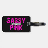 SassyPinkのバッグのラベル ラゲッジタグ (裏面横)
