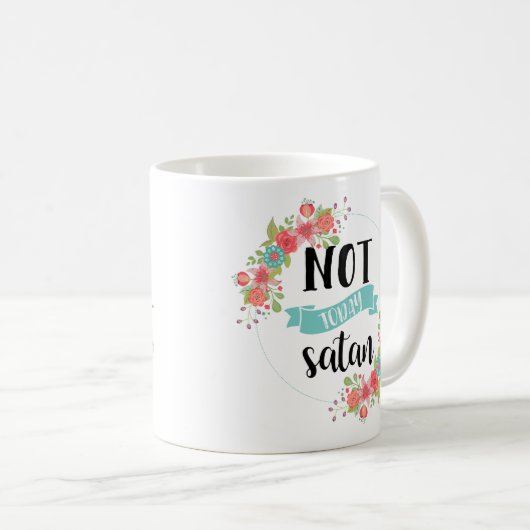 Satanのおもしろいな今日マグ コーヒーマグカップ (正面右)