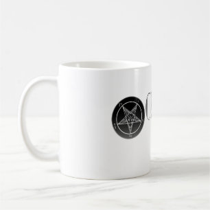 Satanのロゴのクラシックで白いマグのNoir教会 コーヒーマグカップ
