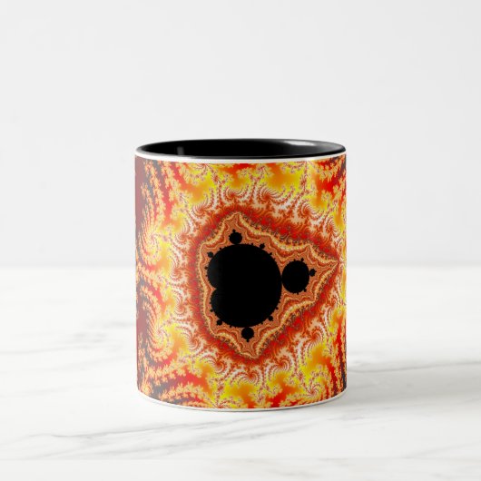 Satanの王位-フラクタルのマグ ツートーンマグカップ (中央)