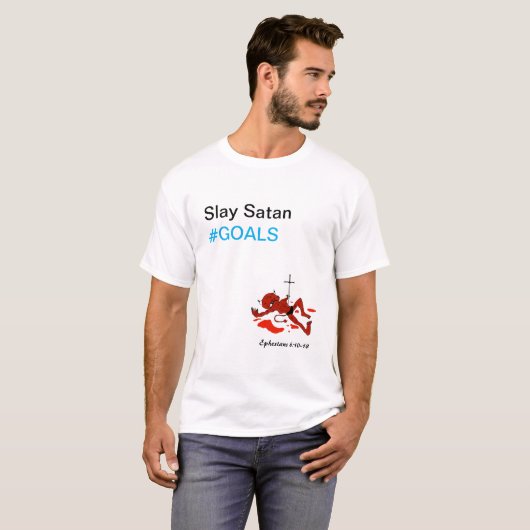 Satanの#GOALS -ユニセックスなTシャツ--を殺害して下さい Tシャツ (正面フル)